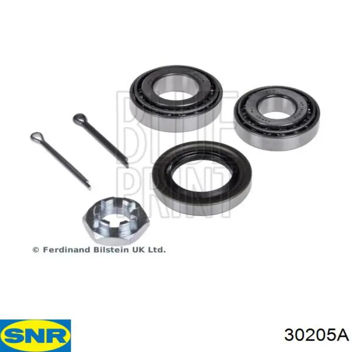 Комплект підшипник маточини передньої SNR 30205A ціна, від 9.64 USD