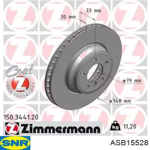 Купити ASB15528 SNR Датчик АБС (ABS) задній, лівий