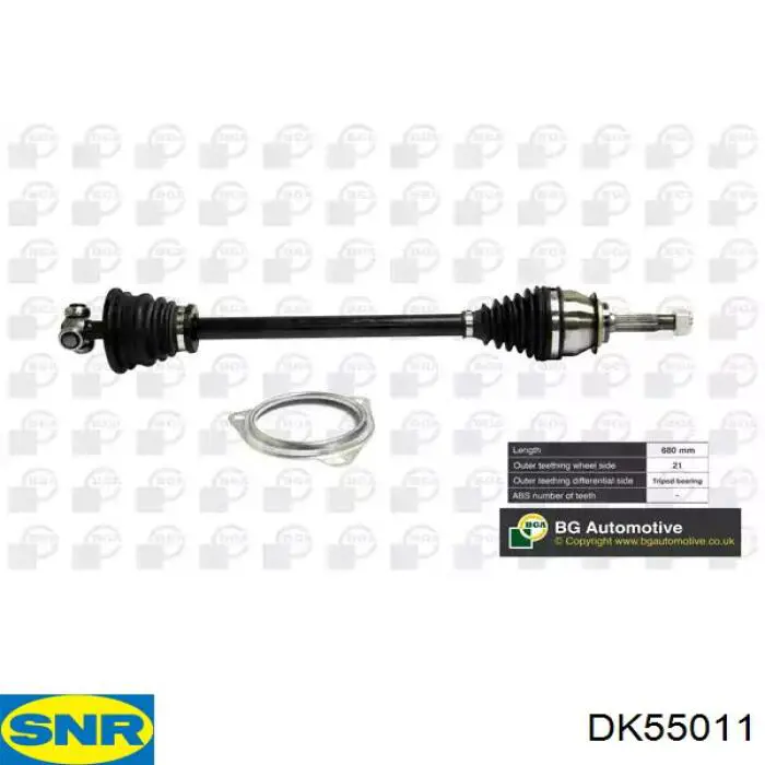 Привід передній лівий SNR DK55011 ціна, від 93.88 USD