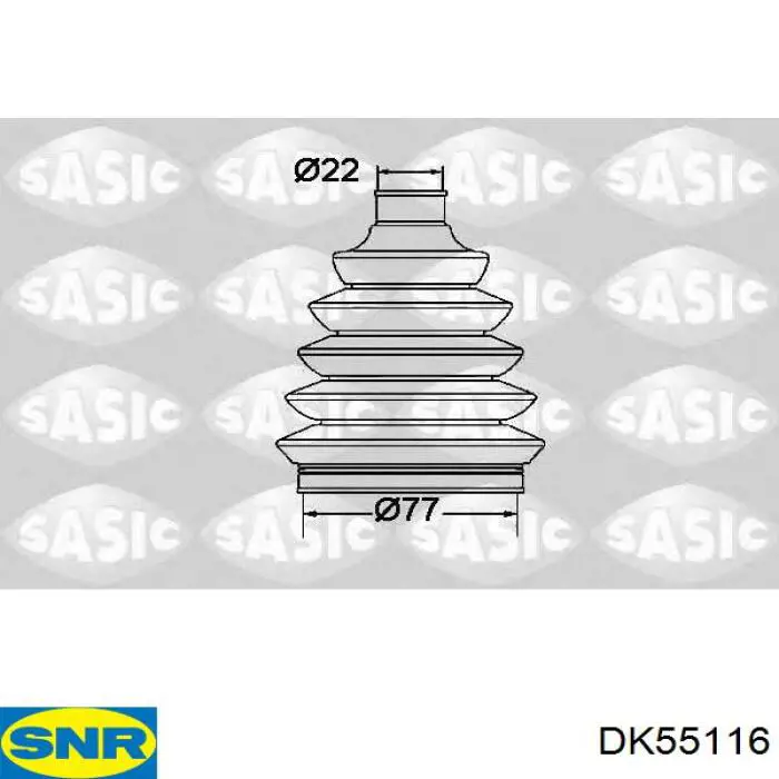 Піввісь (привід) передня, ліва DK55116 SNR