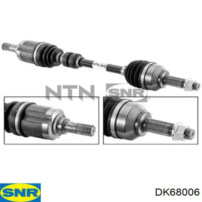 Привід передній лівий SNR DK68006 ціна, від 93.82 USD