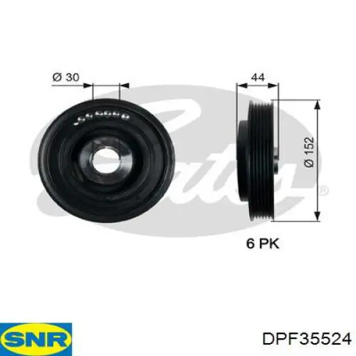 Купити DPF35524 SNR Шків колінчастого вала