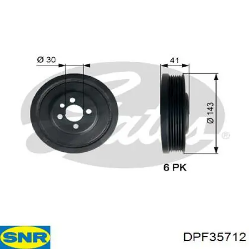 Шків колінвала (демпфер ) SNR DPF35712 ціна, від 12.67 USD