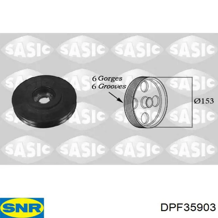 Шків колінвала (демпфер ) SNR DPF35903 ціна, від 44.81 USD