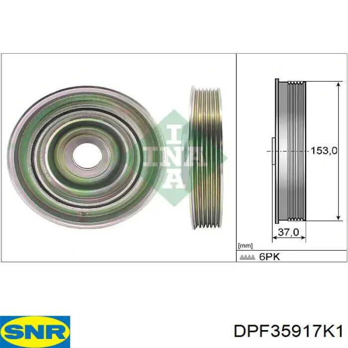 Шків колінвала DPF35917K1 SNR