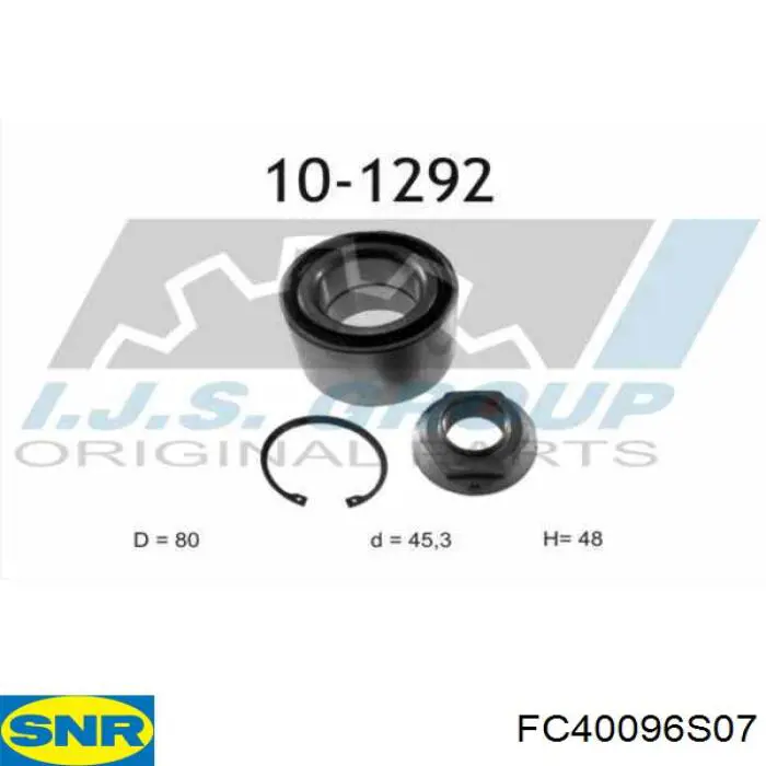 FC40096S07 SNR Підшипник ступиці задньої