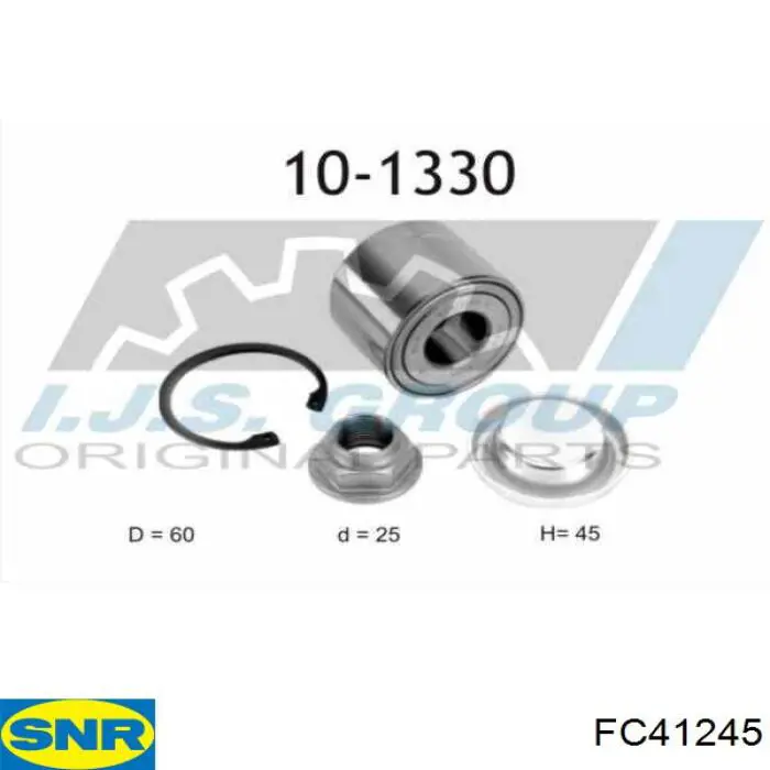 FC41245 SNR Підшипник ступиці задньої