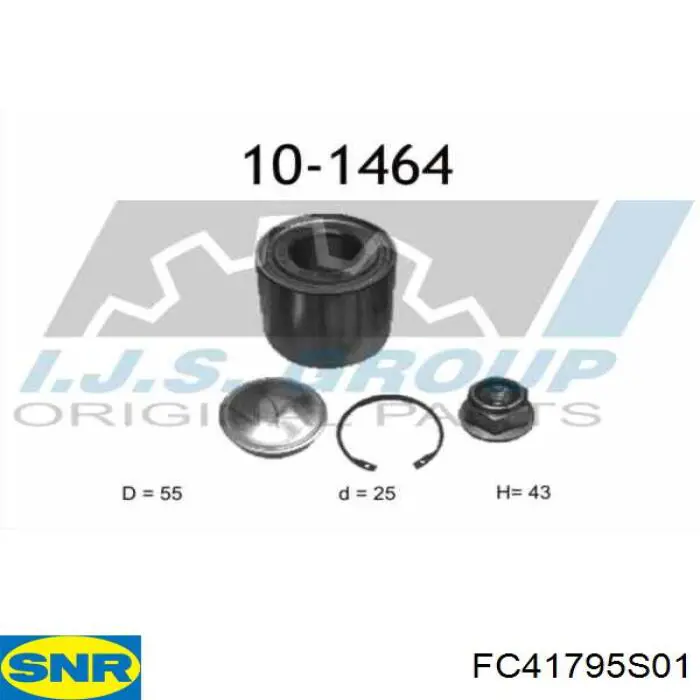Підшипник маточини задньої SNR FC41795S01 ціна, від 23.90 USD