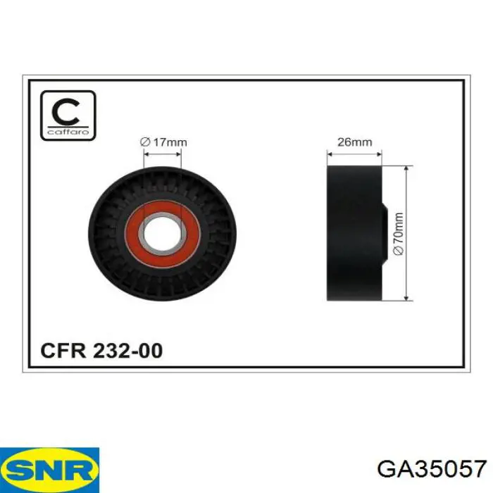 GA35057 SNR натягувач приводного ременя
