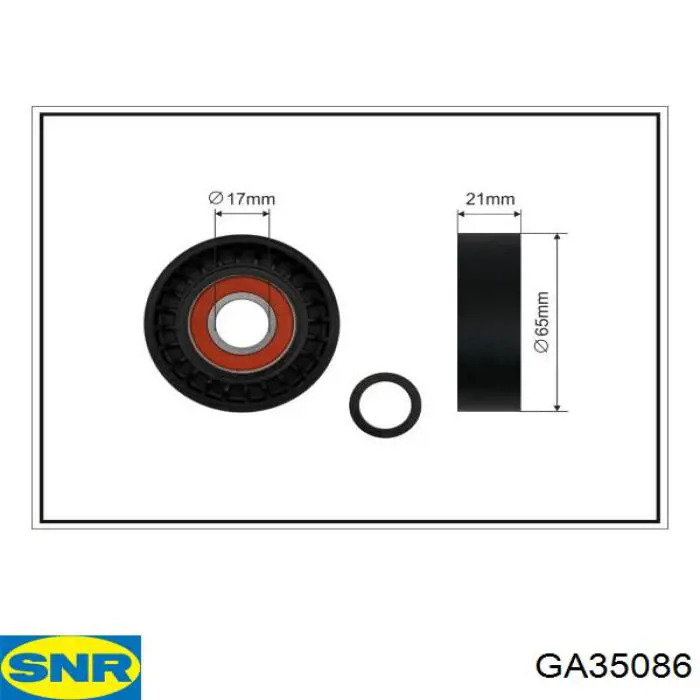 GA35086 SNR ролик натягувача приводного ременя