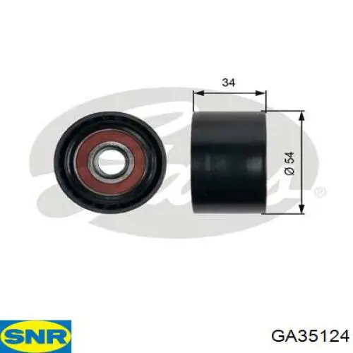 GA35124 SNR ролик приводного ременя, паразитний