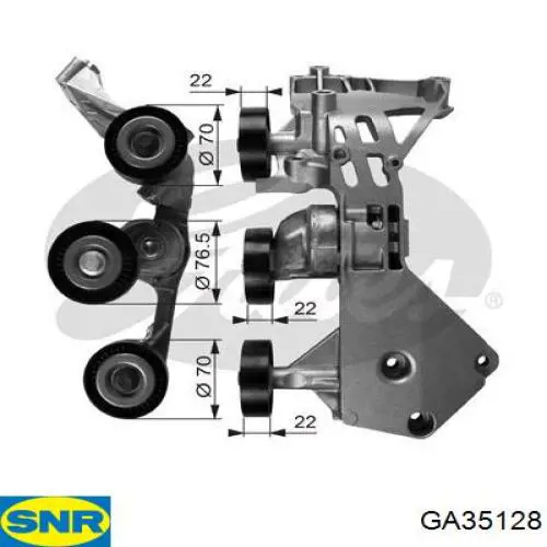 Натягувач приводного ременя SNR GA35128 ціна, від 119.42 USD