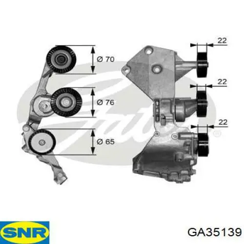 Натягувач приводного ременя GA35139 SNR