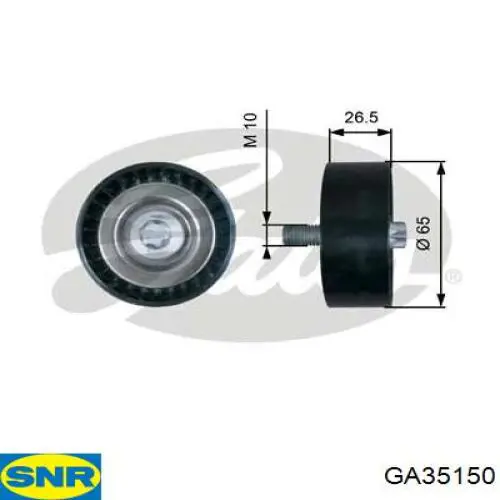 Ролик приводного ременя, паразитний SNR GA35150 ціна, від 10.74 USD