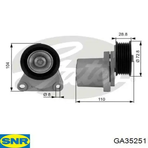 Натягувач приводного ременя GA35251 SNR