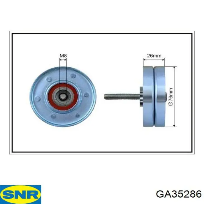 GA35286 SNR ролик приводного ременя, паразитний