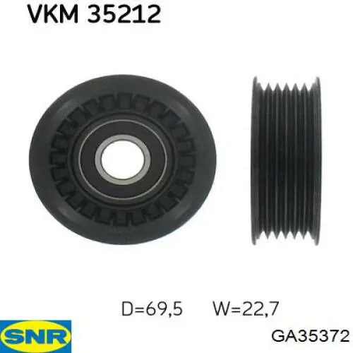 Ролик приводного ременя, паразитний SNR GA35372 ціна, від 16.52 USD