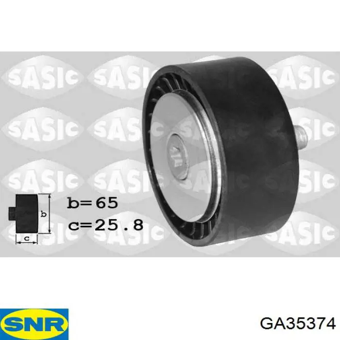Ролик приводного ременя, паразитний SNR GA35374 ціна, від 18.59 USD