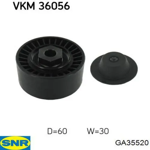GA35520 SNR ролик натягувача приводного ременя
