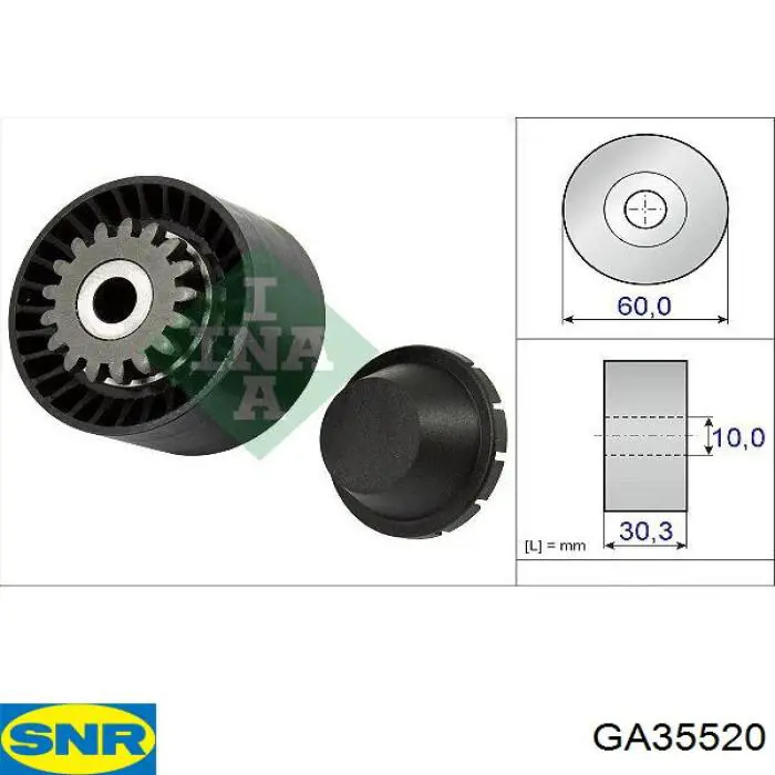 Натяжний ролик SNR GA35520 ціна, від 22.35 USD