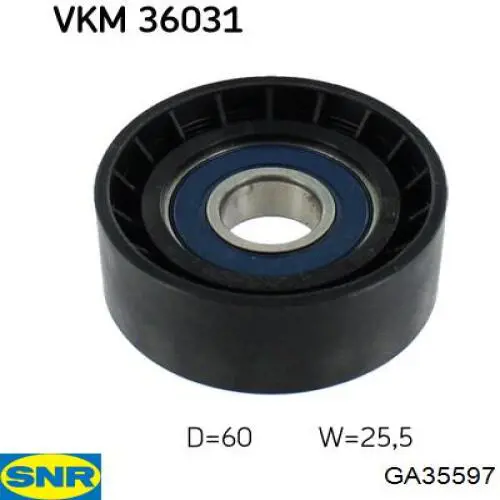 Ролик приводного ременя, паразитний SNR GA35597 ціна, від 11.39 USD