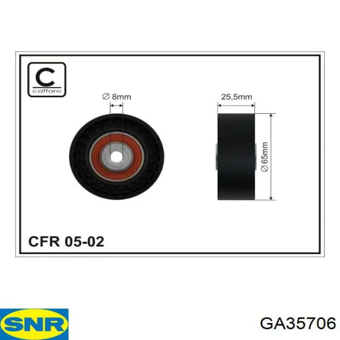 GA35706 SNR ролик приводного ременя, паразитний