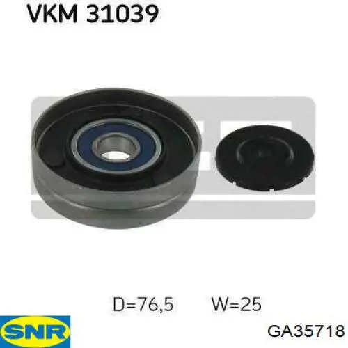 Ролик приводного ременя, паразитний SNR GA35718 ціна, від 19.99 USD