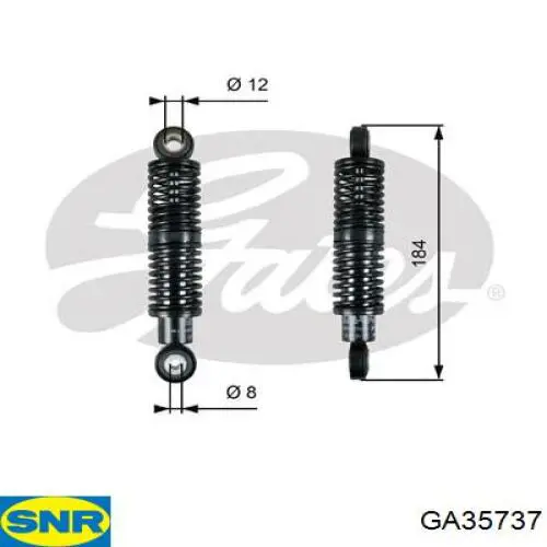GA35737 SNR амортизатор натягувача приводного ременя