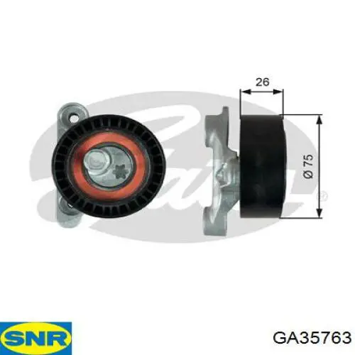 GA35763 SNR ролик натягувача приводного ременя