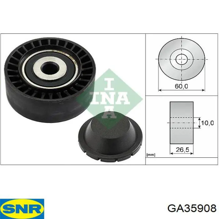 Купити GA35908 SNR Ролик приводного ременя, паразитний