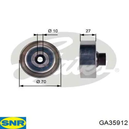 GA35912 SNR ролик приводного ременя, паразитний
