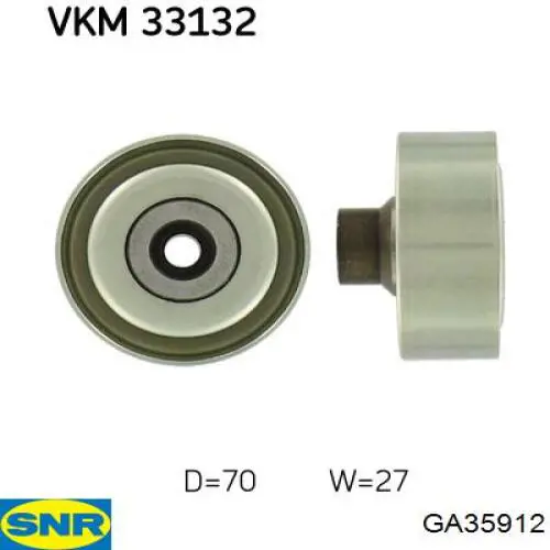Ролик приводного ременя, паразитний SNR GA35912 ціна, від 23.09 USD
