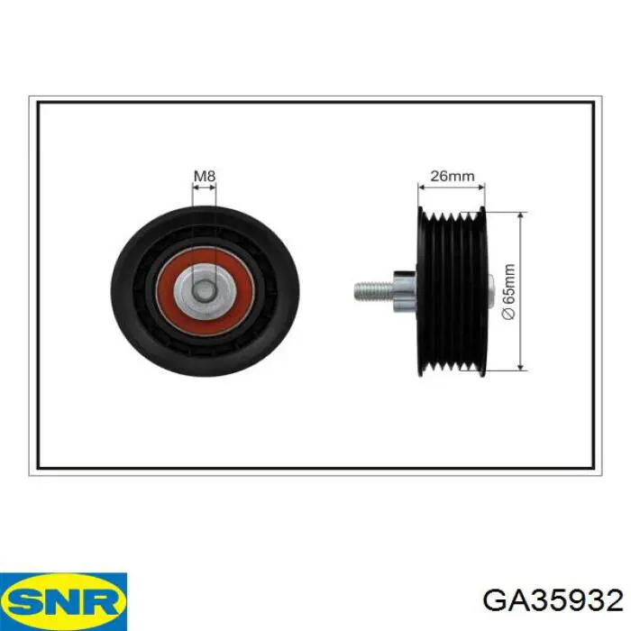 GA35932 SNR ролик приводного ременя, паразитний