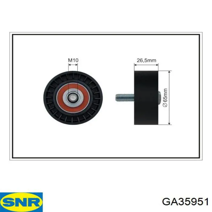 GA35951 SNR ролик натягувача приводного ременя
