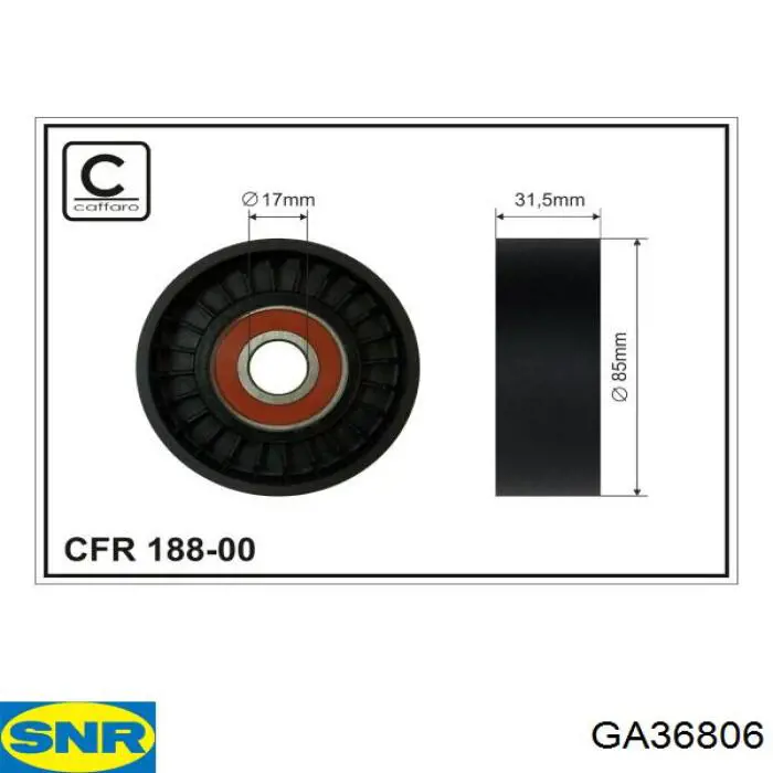 GA36806 SNR натягувач приводного ременя