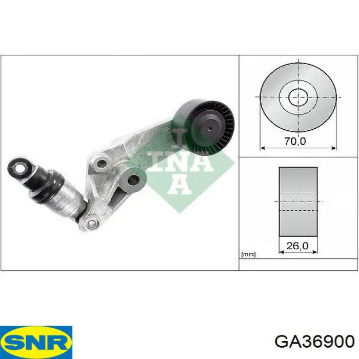 Натягувач приводного ременя SNR GA36900 ціна, від 56.96 USD