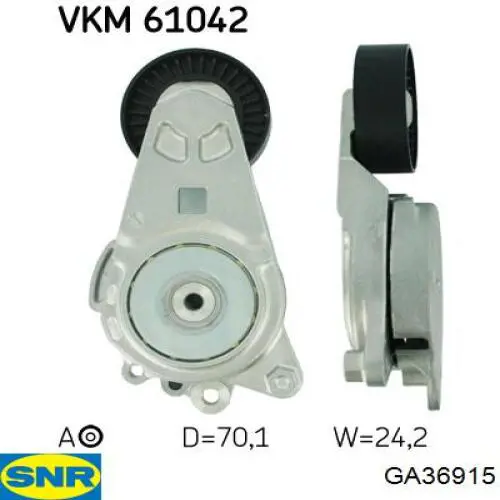 GA36915 SNR ролик натягувача приводного ременя