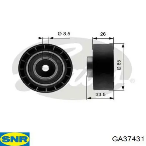 GA37431 SNR ролик натягувача приводного ременя