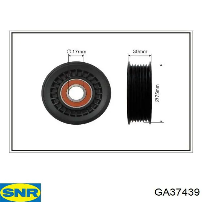 GA37439 SNR ролик натягувача приводного ременя