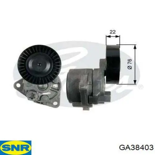 Натягувач приводного ременя SNR GA38403 ціна, від 31.67 USD