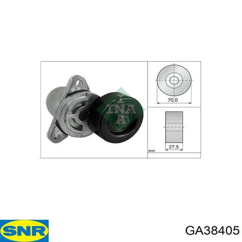 Натягувач приводного ременя SNR GA38405 ціна, від 39.79 USD