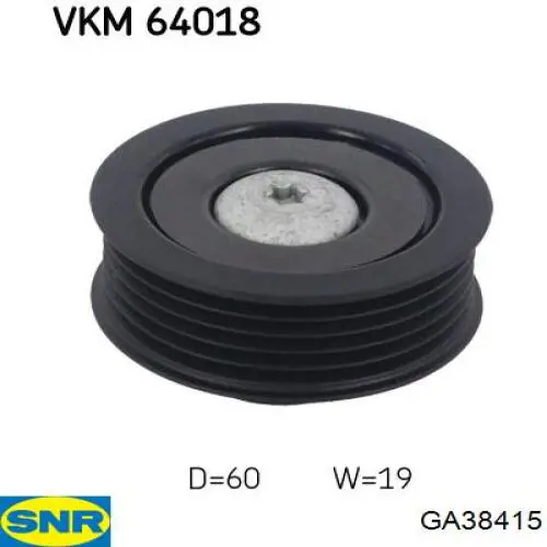 Ролик приводного ременя, паразитний SNR GA38415 ціна, від 16.62 USD