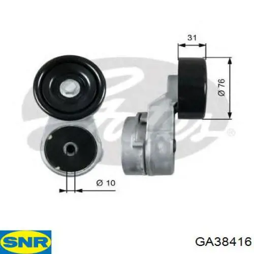Натягувач приводного ременя SNR GA38416 ціна, від 36.16 USD