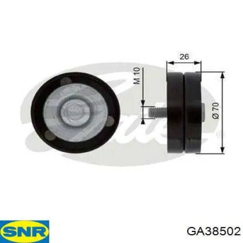 GA38502 SNR ролик натягувача приводного ременя