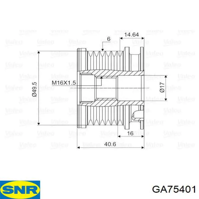 Купити GA75401 SNR Шків генератора