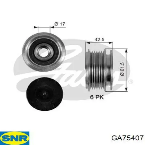 Інерційний шків SNR GA75407 ціна, від 30.13 USD