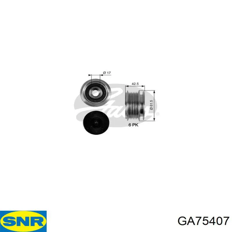 Купити GA75407 SNR Шків генератора