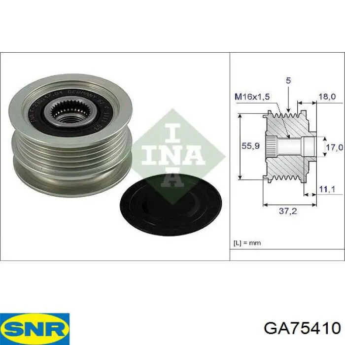 Купити GA75410 SNR Шків генератора