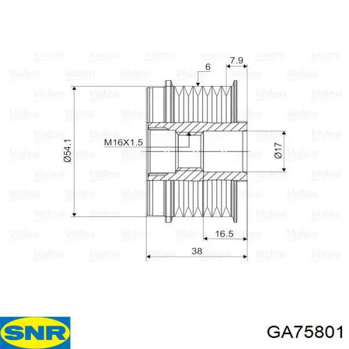 Купити GA75801 SNR Шків генератора