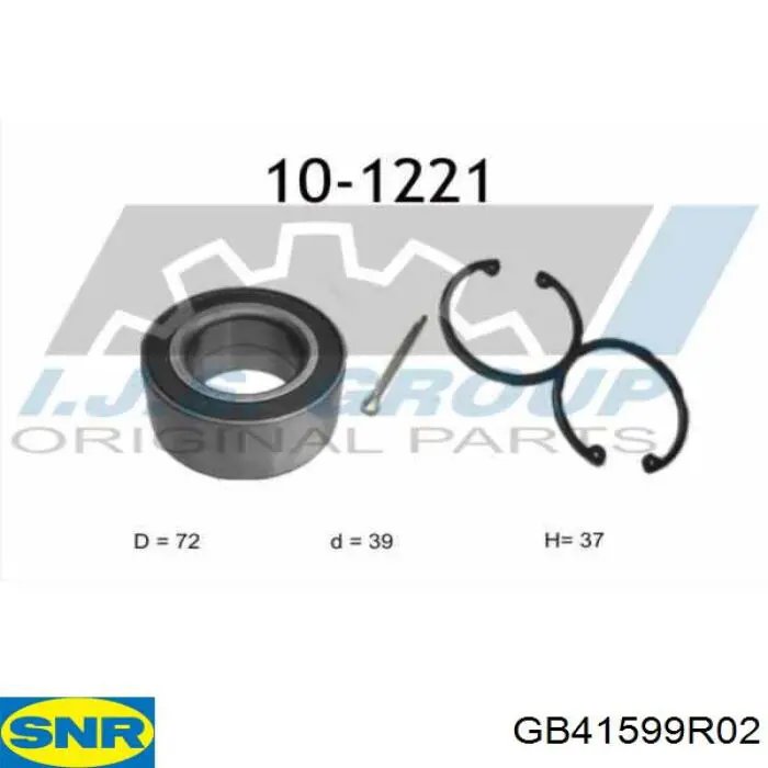 Підшипник маточини задньої SNR GB41599R02 ціна, від 14.53 USD